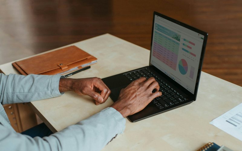 a person using a laptop